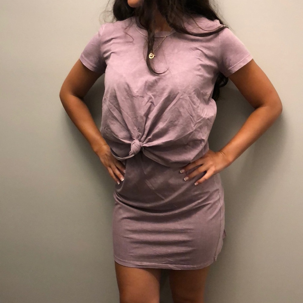 purple knot dress